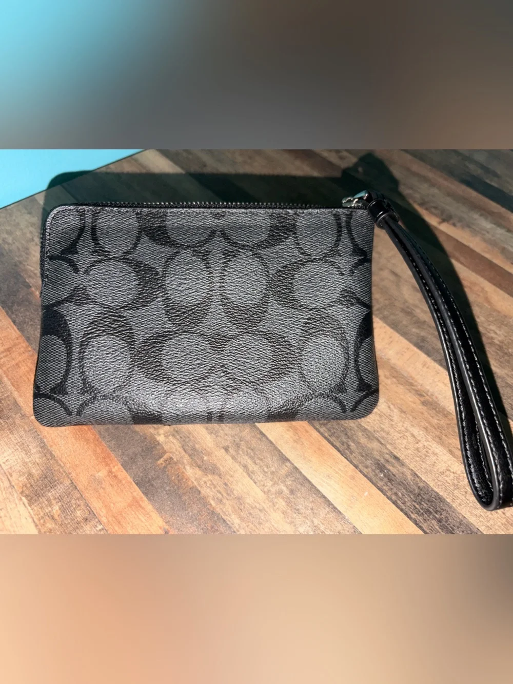 Coach signature zip